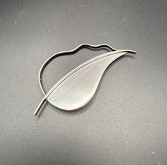 925 Sterling Frances Holmes Booth by fhb Brooch Pin Modernist Leaf 22g – RARE