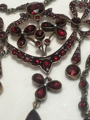 Exquisite Antique 19th Century Garnet Necklace, Vermeil