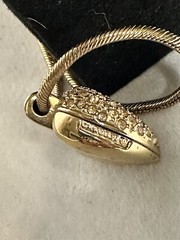Vintage Carol Lee Heart Goldtone Necklace