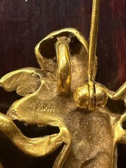 Signed MMA Vintage Gold Tone Cherub Brooch or Pendant Metropolitan Museum of Art