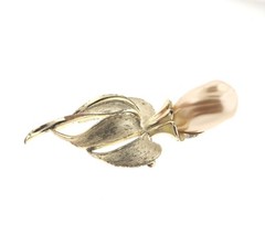 Vintage Signed Pin Sarah Coventry Pearl Floral Brooch 3.5 in