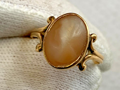 Antique 14K Yellow Gold Carved Silhouette Ring 2g Fine Jewelry Size 6.5 Band