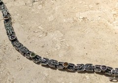🌝✨STACKABLE Vintage STERLING SILVER MULTI Color GEMSTONE 💎 MARCASITE Bracelet✨