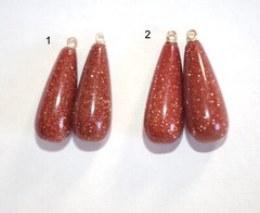 Handmade 14K Carved Large Sunstone Tear Drop Lever back Earrings