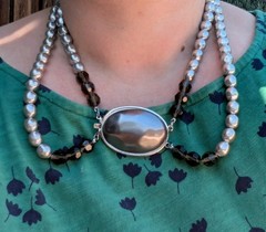 Vintage YSL Yves Saint Laurent Faux Baroque Pearl Necklace & Bracelet Set C46