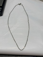 Vtg Italy Sterling Silver Rolo Chain Necklace 18”L 2.6gr