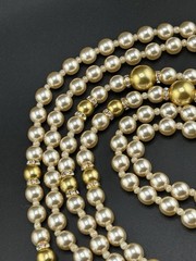 Kenneth Jay Lane KJL Faux Pearls & Rhinestones 56in Necklace