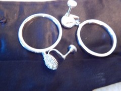 VTG 1950S TO 1970S PAIR HOOP RHINESTONE EARRINGS FAUX DIAMONDS