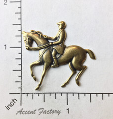 40183 Brass Oxidized Equestrian & Horse Jewelry Finding