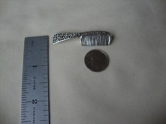 VINTAGE 1970-80s HAIRCOMB MARCASITE ENCRUSTED STERLING SILVER STAMPED 925 PIN