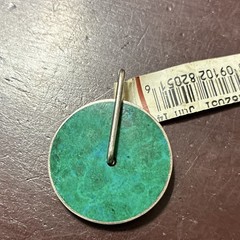 Magic Circle – Handmade Modern Fine Silver Chrysocolla Pendant