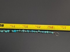 Vintage Turquoise Beaded Necklace 16.5″ 925 Sterling Silver Clasp