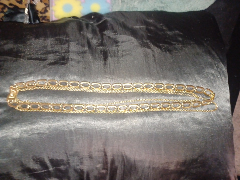 vintage Trifari piece, GOLD toned, 3 strands, iconic. Can be definitely worn as
