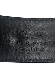 Yves Saint Laurent Vintage Brown Rive Gauche Leather Cuff Bracelet YSL