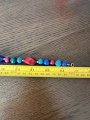 Vintage 1980’s Vibrant Multi-color Beaded Lucite or Acrylic Resin Necklace