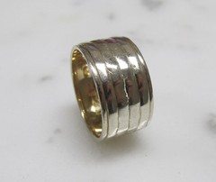 Women’s Misc. Lot of 2 Sterling Silver Band Rings; 1 Spinner ~ 7.3g ~ 3-F343