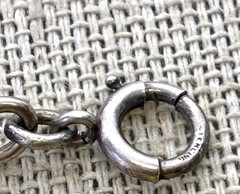 Rare Viking Craft Sterling Silver Necklace Art Deco Signed Mid Century 15.5” 46g