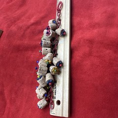 Exclusive Depression Era Cork and Multicolored Bakelite Bracelet. See pics.