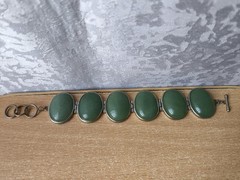 RARE Elegant Nephritis stone Vintage Jewelry Bracelet