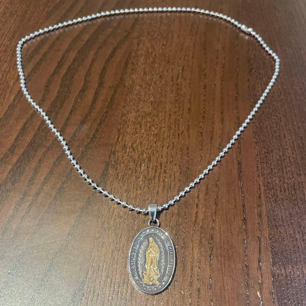 Virgin Mary Necklace Stainless Steel Used Not specified