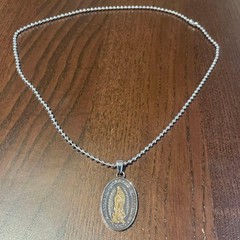 Virgin Mary Necklace Stainless Steel Used Not specified