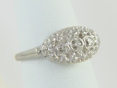 Vintage 10K Yellow and White Gold 1950’s Diamond Princess Ring Size 6.25
