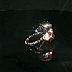Vintage Green Stone Statement Ring, Raw Crystal Boho Artisan Jewelry, Size 6.75