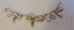Vintage Sterling Silver Charm Bracelet 13p Hearts Sphinx Leprechaun Wishing Well
