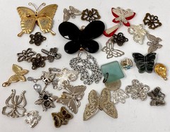 Lot Vintage & Modern Insects Butterfly Charms Pendants Findings Costume Jewelry