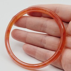 Vintage Set of Five Glass Bangles Autumnal Colors Orange Yellow Brown Bohemian