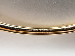 $5860 HERMES Signed HORSE BIT 18k Rose Gold Bangle Bracelet RARE