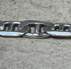 28. Vintage Sterling 925 Mariner Link Chain Bracelet 8 3/4″. 29.1g. Italy Unx
