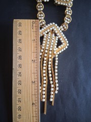 Hobe white glass necklace & earrings set
