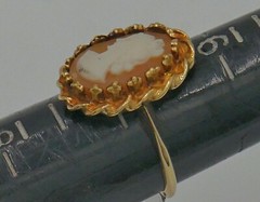 10KT ROSE GOLD CAMEO RING SIZE 6.75 ; 4.3 GRAMS FREE SHIPPING