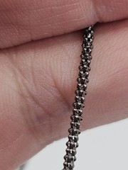 Vintage Sterling Silver Knotted Rope Chain Necklace