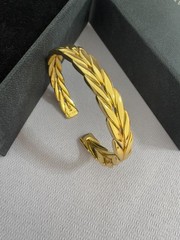 Designer *DavidYuman* Open Cuff Bangle Bracelets Women/Men 18K Gold Loop Wrist