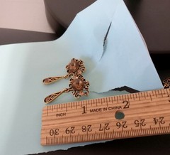 vintage jewelry Velvet Rose Necklace, Goth, Brooch, Earrings. Unique/Rare