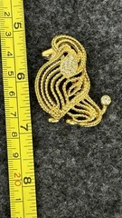 Gerry’s Gold Toned Rhinestone Poodle Dog Brooch Pin