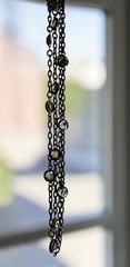 Signed MMA Metropolitan Museum of Art Black Tone Faceted Station Necklace Vtg