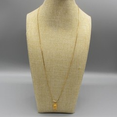 Vintage Trifari Necklace Pinecone Pendant Dainty Gold Tone 24 Inch
