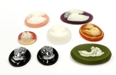 15 Vintage Assorted Resin Acrylic Cameos – DIY Jewelry Making & Repair Craft C80