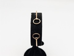 $5860 HERMES Signed HORSE BIT 18k Rose Gold Bangle Bracelet RARE