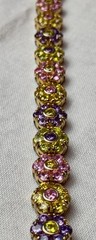CINER Style Sterling Lilac and Lavender, Pink Topaz, Citrine Crystal Floral Link