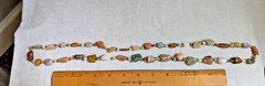 Vintage 35″ Polished Nugget Style Polished Stone Necklace