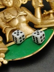 AJC vintage “LADY LUCK” gold tone 3D intricate details brooch