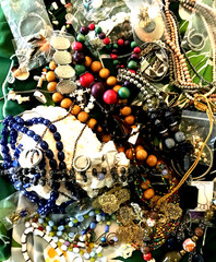 1/2LB Jewelry TREASURE Estate Lot with a Boho, Beach, Gypsy Theme ALL WEARABLE
