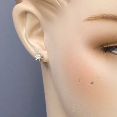 Vintage 14K White Gold Diamond Stud Earrings Belcher Set Appraised @ $1228 Video