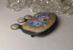 Vintage Rostov Finift, Rare Brooch With Beautiful Painting