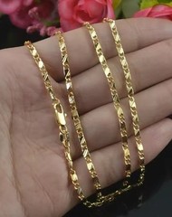 16 in Necklace 18K Gold Plated Jewelry Unique Link