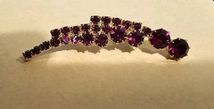 Multiple Stone Red Gemstone Brooch